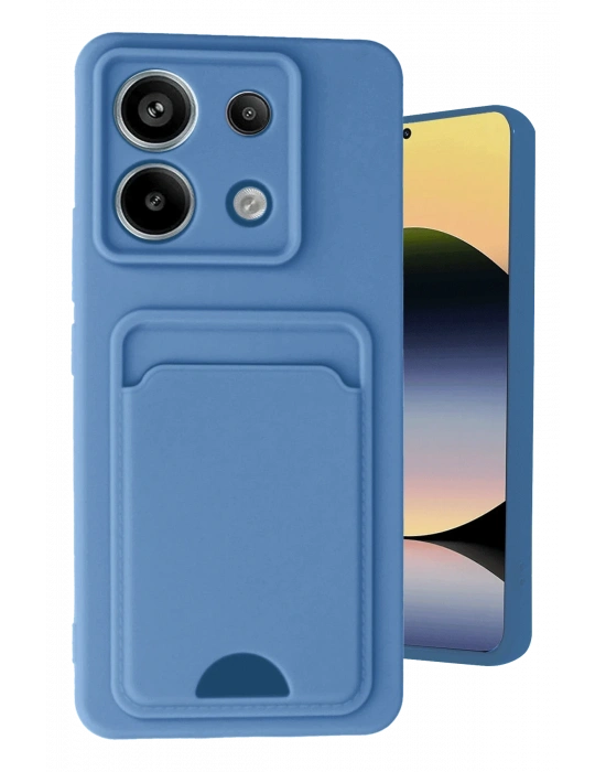 Newface Xiaomi Redmi Note 13 Pro 5G Kılıf Kelvin Kartvizitli Silikon - Mavi