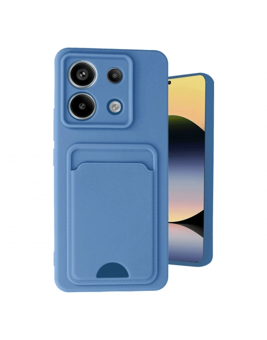 Newface Xiaomi Redmi Note 13 Pro 5G Kılıf Kelvin Kartvizitli Silikon - Mavi