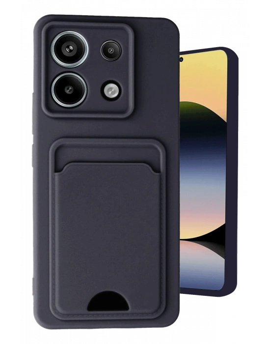 Newface Xiaomi Redmi Note 13 Pro 5G Kılıf Kelvin Kartvizitli Silikon - Siyah