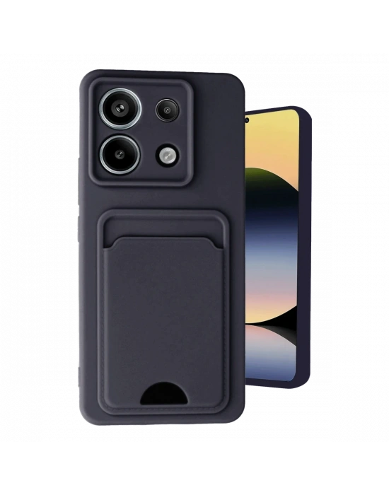 Newface Xiaomi Redmi Note 13 Pro 5G Kılıf Kelvin Kartvizitli Silikon - Siyah