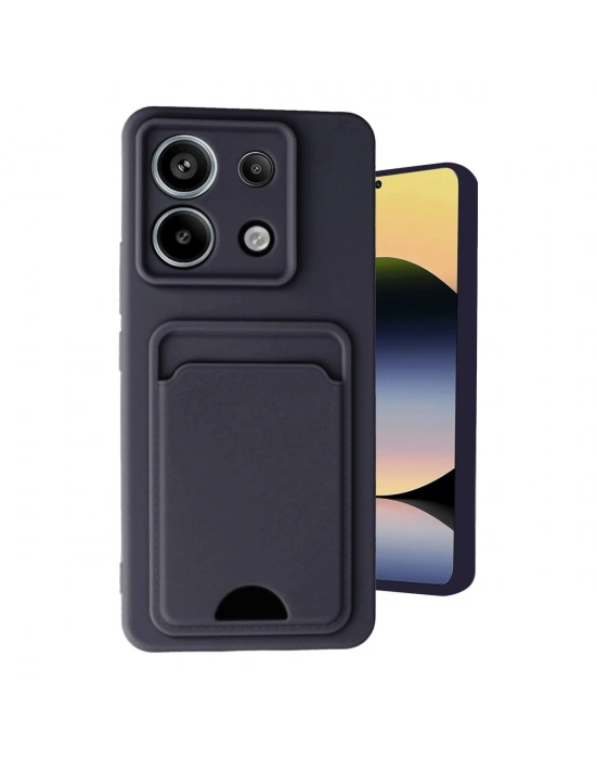 Newface Xiaomi Redmi Note 13 Pro 5G Kılıf Kelvin Kartvizitli Silikon - Siyah