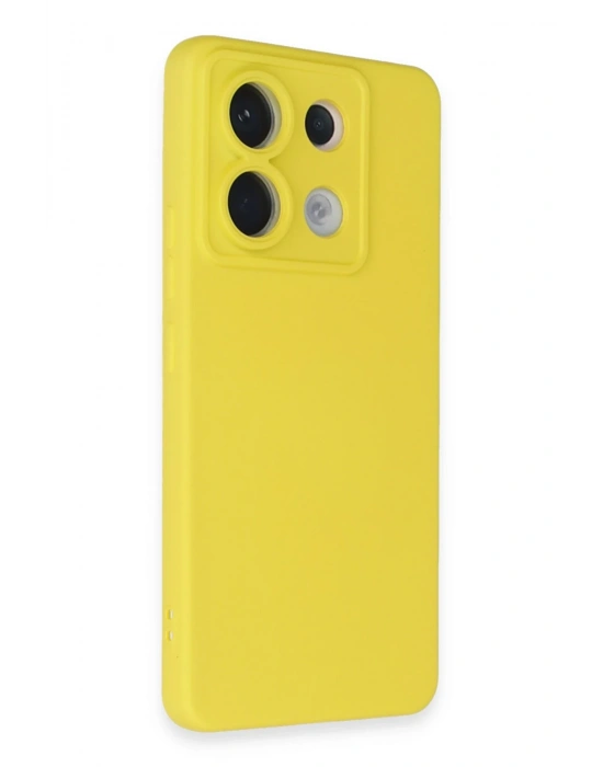 Newface Xiaomi Redmi Note 13 Pro 5G Kılıf Nano içi Kadife Silikon - Sarı