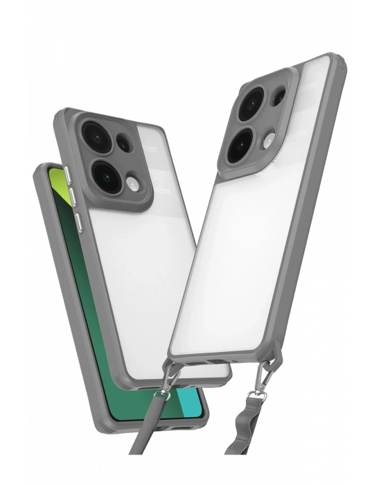 Newface Xiaomi Redmi Note 13 Pro 5G Kılıf Penta Silikon Kılıf - Titan Gri