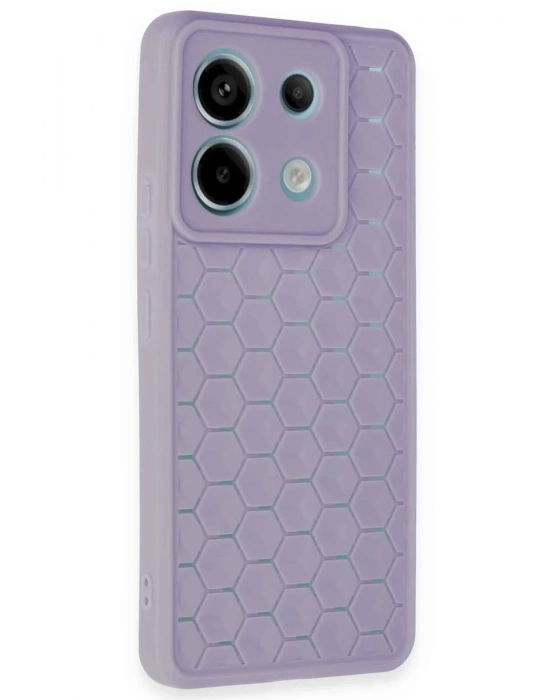 Newface Xiaomi Redmi Note 13 Pro 5G Kılıf Petek Silikon Kapak - Lila