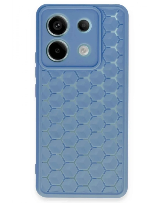 Newface Xiaomi Redmi Note 13 Pro 5G Kılıf Petek Silikon Kapak - Mavi