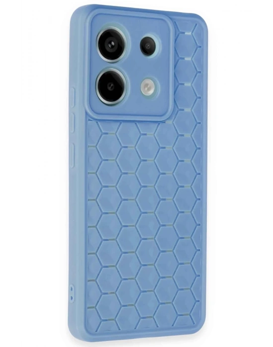 Newface Xiaomi Redmi Note 13 Pro 5G Kılıf Petek Silikon Kapak - Mavi