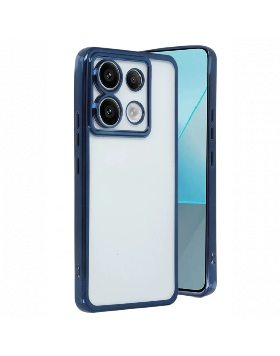 Newface Xiaomi Redmi Note 13 Pro 5G Kılıf Razer Lensli Silikon - Sierra Blue