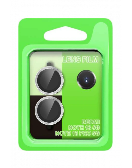 Newface Xiaomi Redmi Note 13 Pro 5G Raze Metal Kamera Lens - Gümüş