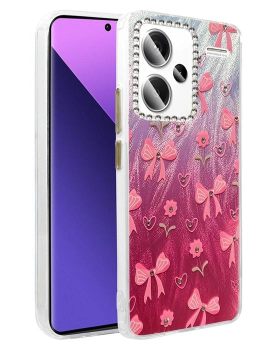 Newface Xiaomi Redmi Note 13 Pro Plus Kılıf Blade Aynalı Desenli Kapak - Desen 3