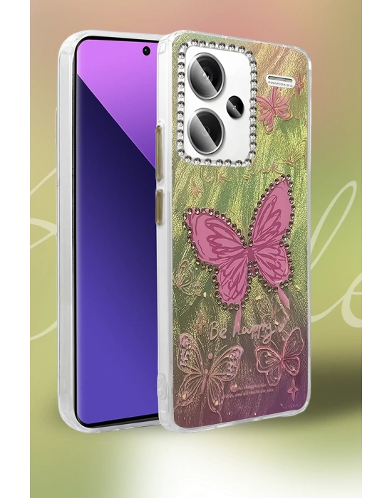 Newface Xiaomi Redmi Note 13 Pro Plus Kılıf Blade Aynalı Desenli Kapak - Desen 3