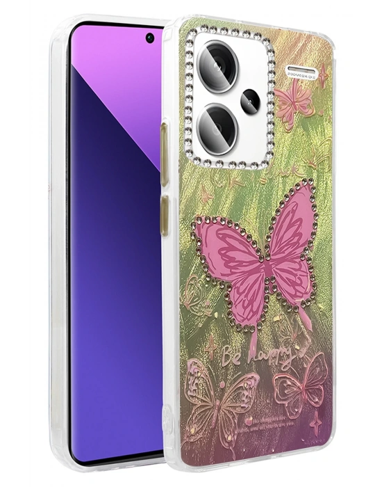 Newface Xiaomi Redmi Note 13 Pro Plus Kılıf Blade Aynalı Desenli Kapak - Desen 5