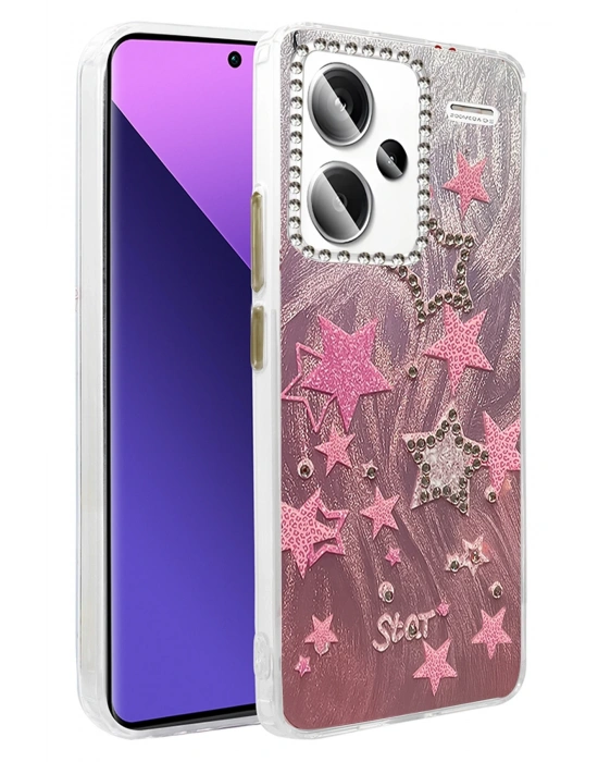 Newface Xiaomi Redmi Note 13 Pro Plus Kılıf Blade Aynalı Desenli Kapak - Desen 7