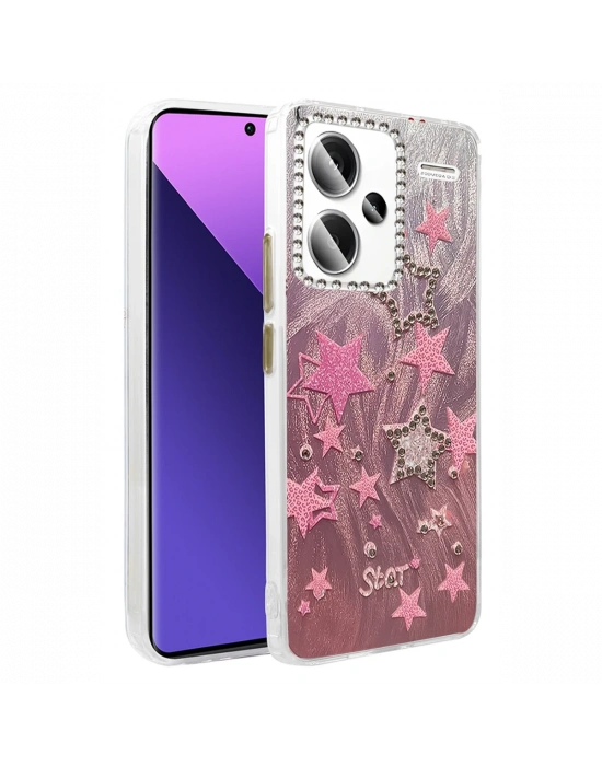 Newface Xiaomi Redmi Note 13 Pro Plus Kılıf Blade Aynalı Desenli Kapak - Desen 7