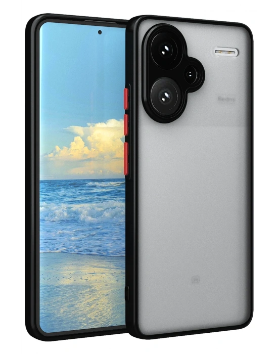 Newface Xiaomi Redmi Note 13 Pro Plus Kılıf Montreal Silikon Kapak - Siyah