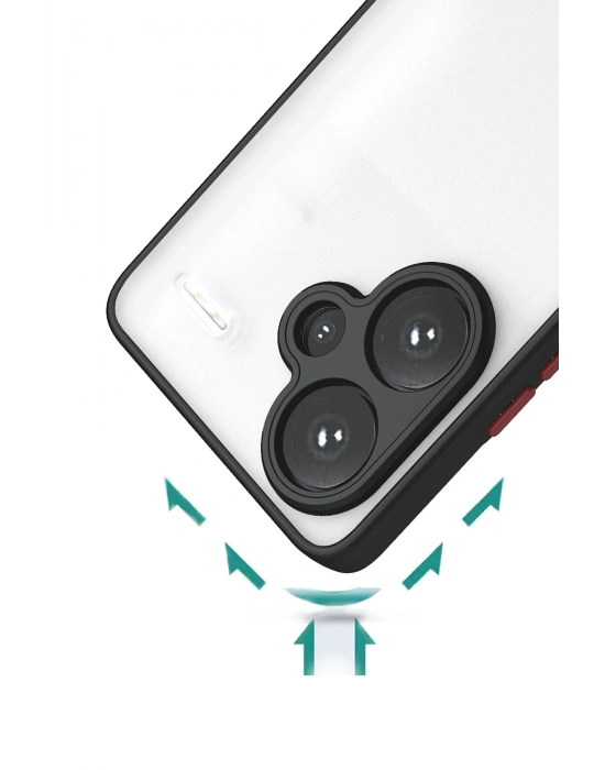 Newface Xiaomi Redmi Note 13 Pro Plus Kılıf Montreal Silikon Kapak - Siyah