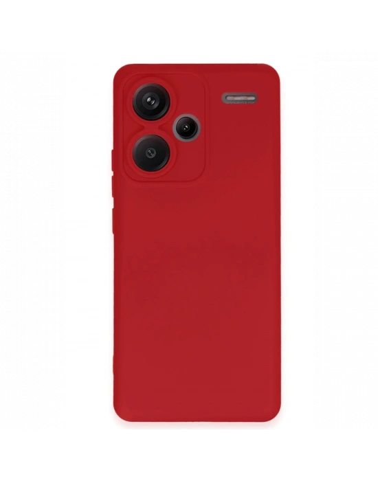 Newface Xiaomi Redmi Note 13 Pro Plus Kılıf Nano içi Kadife Silikon - Kırmızı