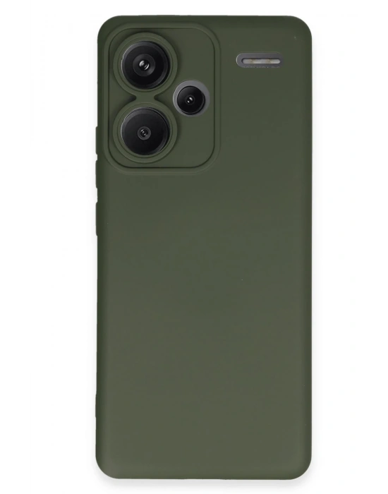 Newface Xiaomi Redmi Note 13 Pro Plus Kılıf Nano içi Kadife Silikon - Koyu Yeşil