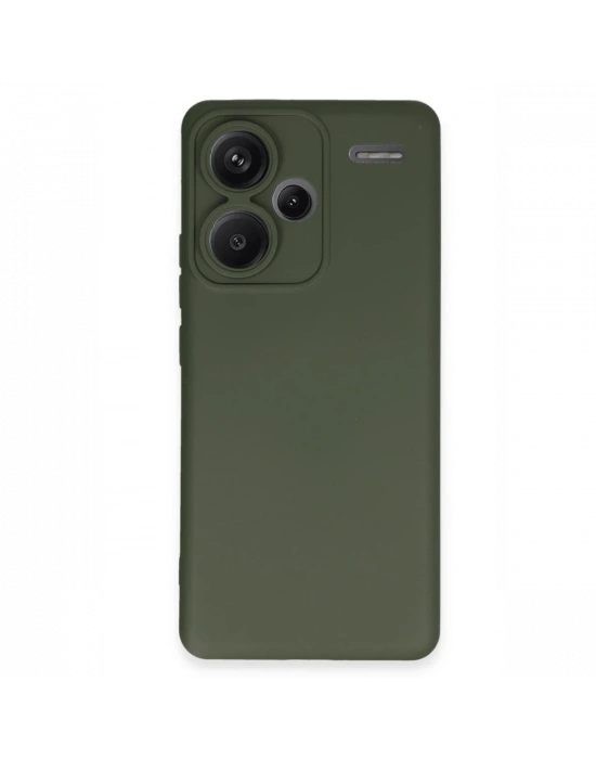 Newface Xiaomi Redmi Note 13 Pro Plus Kılıf Nano içi Kadife Silikon - Koyu Yeşil