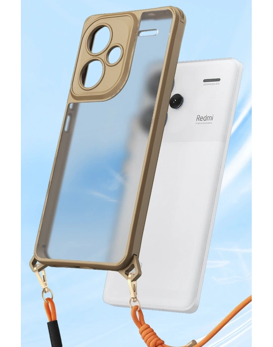 Newface Xiaomi Redmi Note 13 Pro Plus Kılıf Penta Silikon Kılıf - Çöl Titanyum