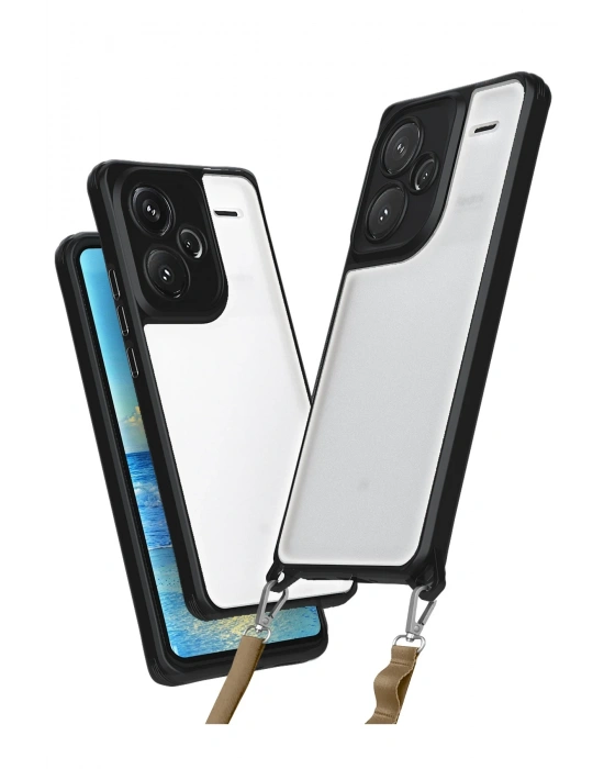 Newface Xiaomi Redmi Note 13 Pro Plus Kılıf Penta Silikon Kılıf - Siyah