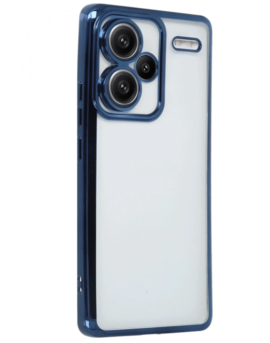 Newface Xiaomi Redmi Note 13 Pro Plus Kılıf Razer Lensli Silikon - Lacivert