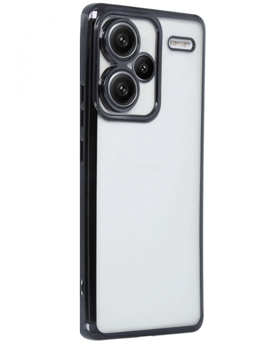 Newface Xiaomi Redmi Note 13 Pro Plus Kılıf Razer Lensli Silikon - Siyah