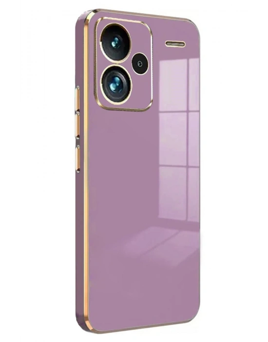 Newface Xiaomi Redmi Note 13 Pro Plus Kılıf Volet Silikon - Mor