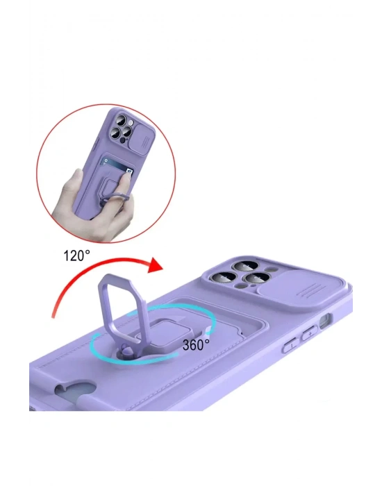 Newface Xiaomi Redmi Note 13 Pro Plus Kılıf Zuma Kartvizitli Yüzüklü Silikon - Siyah