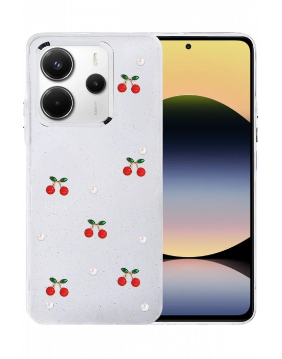 Newface Xiaomi Redmi Note 14 4G Fiyonk Desenli Kapak - Desen 9