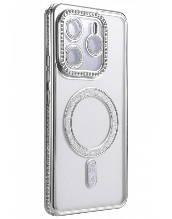 Newface Xiaomi Redmi Note 14 4G Joke Simli Magneticsafe Kılıf - Gümüş