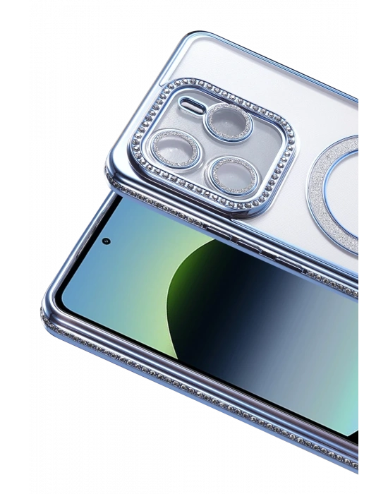 Newface Xiaomi Redmi Note 14 4G Joke Simli Magneticsafe Kılıf - Mavi