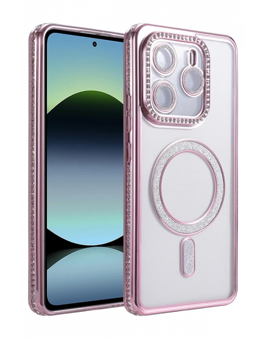 Newface Xiaomi Redmi Note 14 4G Joke Simli Magneticsafe Kılıf - Pembe