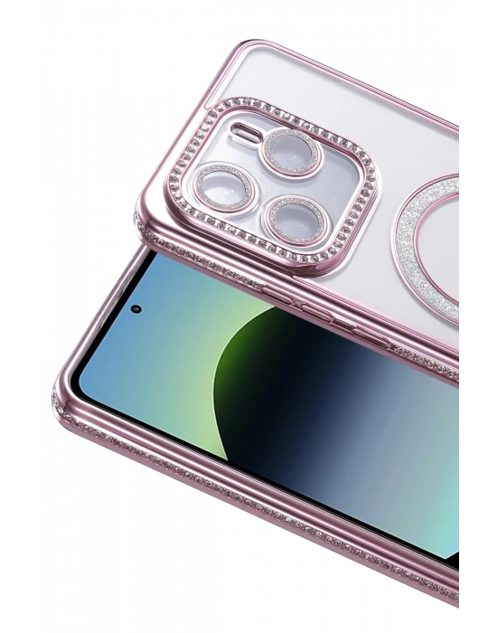 Newface Xiaomi Redmi Note 14 4G Joke Simli Magneticsafe Kılıf - Pembe