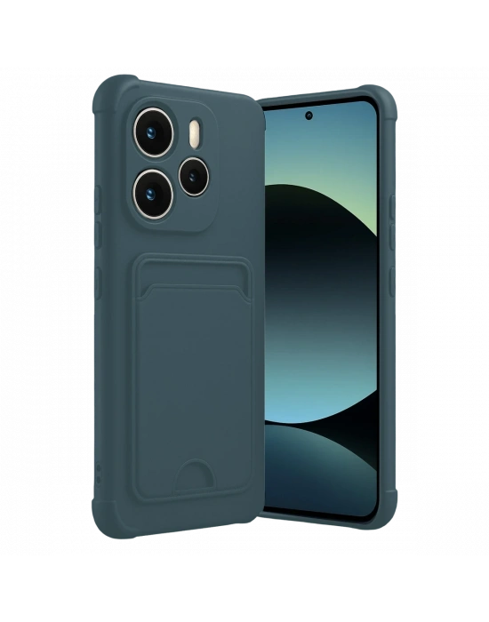 Newface Xiaomi Redmi Note 14 4G Kelvin Kartvizitli Silikon - Koyu Yeşil