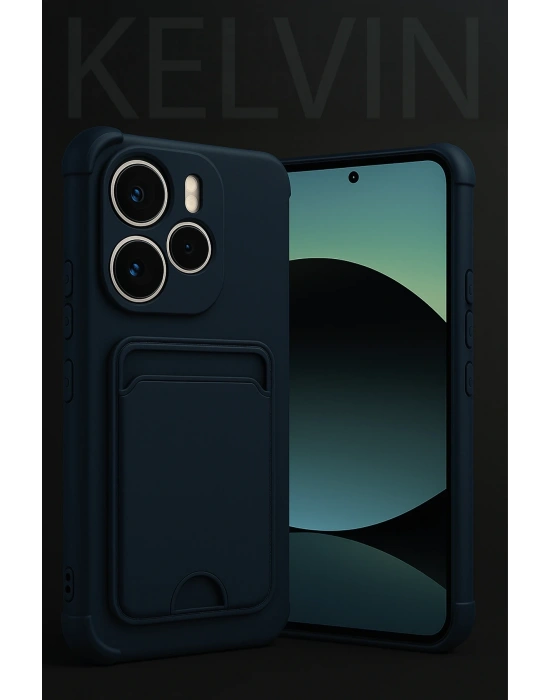 Newface Xiaomi Redmi Note 14 4G Kelvin Kartvizitli Silikon - Lacivert