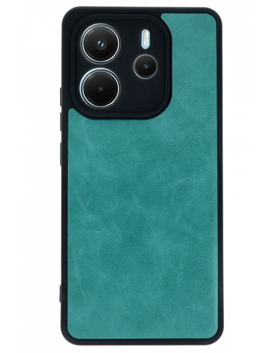 Newface Xiaomi Redmi Note 14 4G Kılıf Aras Deri Kapak - Açık Yeşil