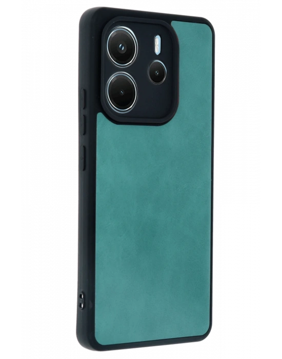 Newface Xiaomi Redmi Note 14 4G Kılıf Aras Deri Kapak - Açık Yeşil