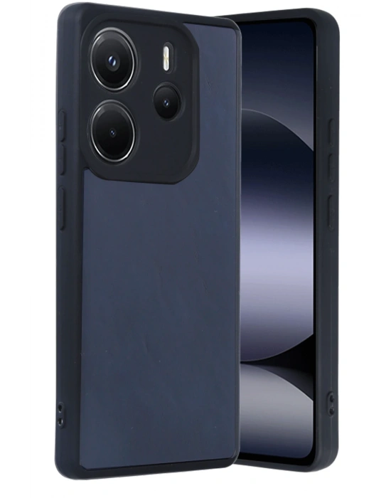 Newface Xiaomi Redmi Note 14 4G Kılıf Aras Deri Kapak - Lacivert