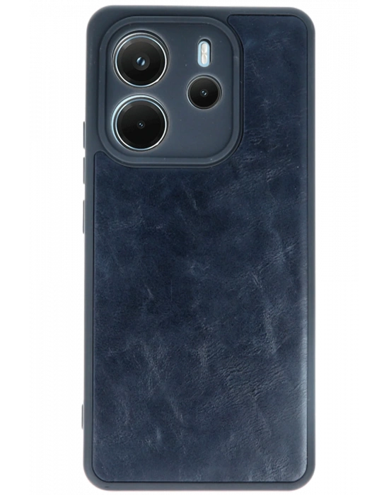 Newface Xiaomi Redmi Note 14 4G Kılıf Aras Deri Kapak - Lacivert