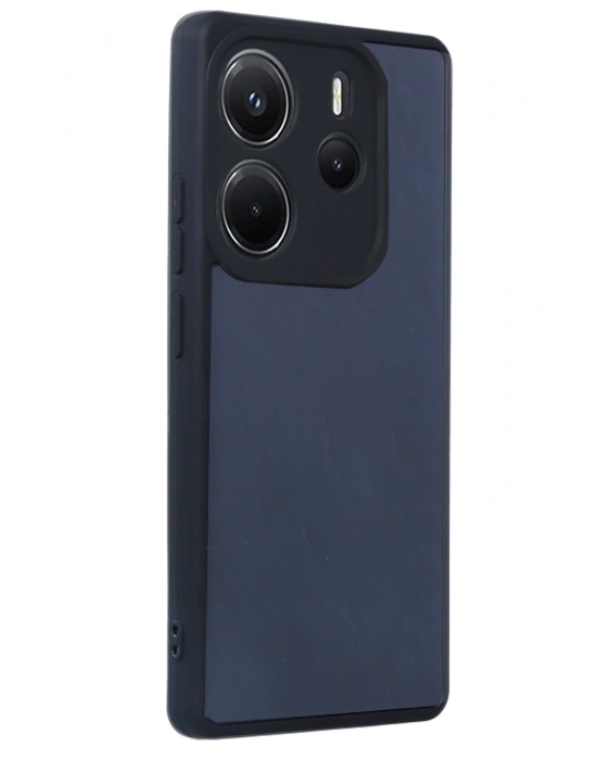 Newface Xiaomi Redmi Note 14 4G Kılıf Aras Deri Kapak - Lacivert