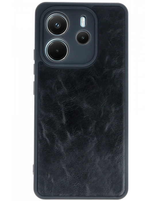 Newface Xiaomi Redmi Note 14 4G Kılıf Aras Deri Kapak - Siyah