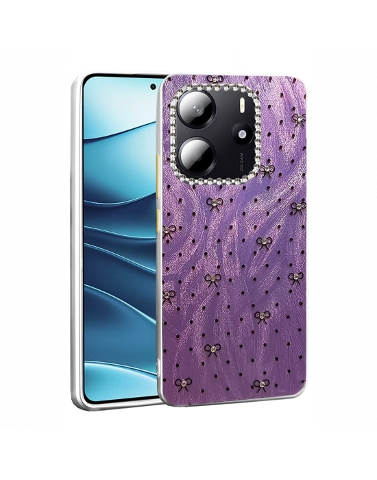 Newface Xiaomi Redmi Note 14 4G Kılıf Blade Aynalı Desenli Kapak - Desen 2