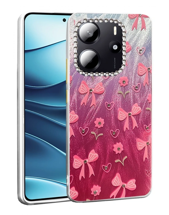 Newface Xiaomi Redmi Note 14 4G Kılıf Blade Aynalı Desenli Kapak - Desen 3