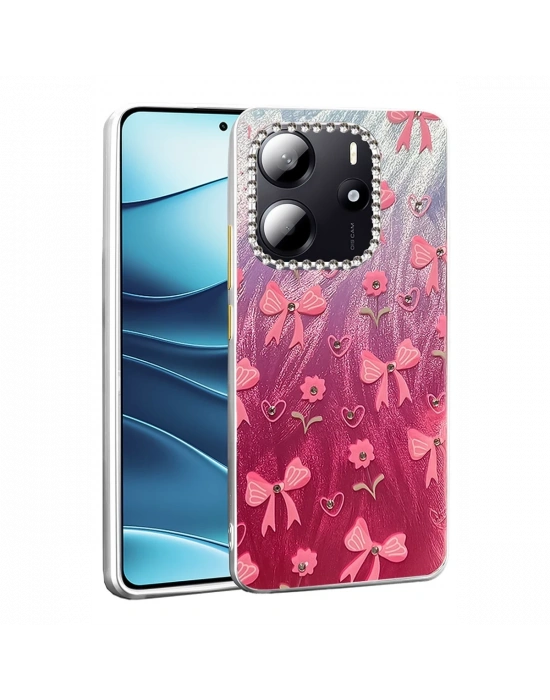 Newface Xiaomi Redmi Note 14 4G Kılıf Blade Aynalı Desenli Kapak - Desen 3