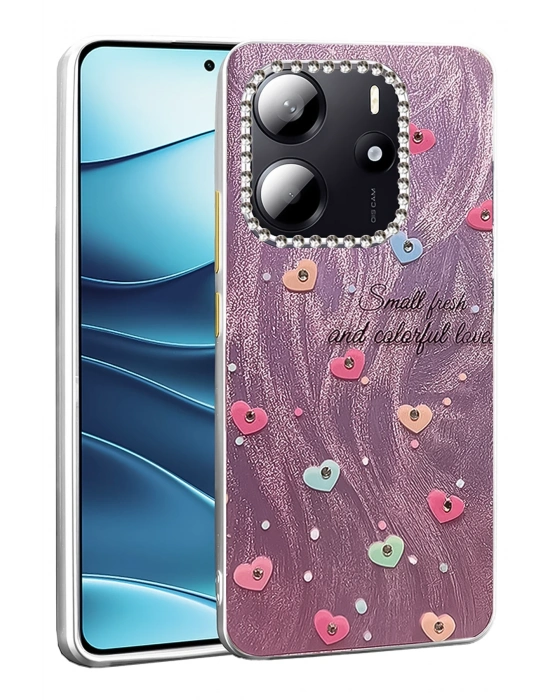 Newface Xiaomi Redmi Note 14 4G Kılıf Blade Aynalı Desenli Kapak - Desen 8