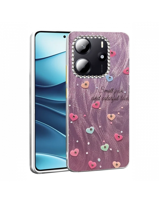 Newface Xiaomi Redmi Note 14 4G Kılıf Blade Aynalı Desenli Kapak - Desen 8