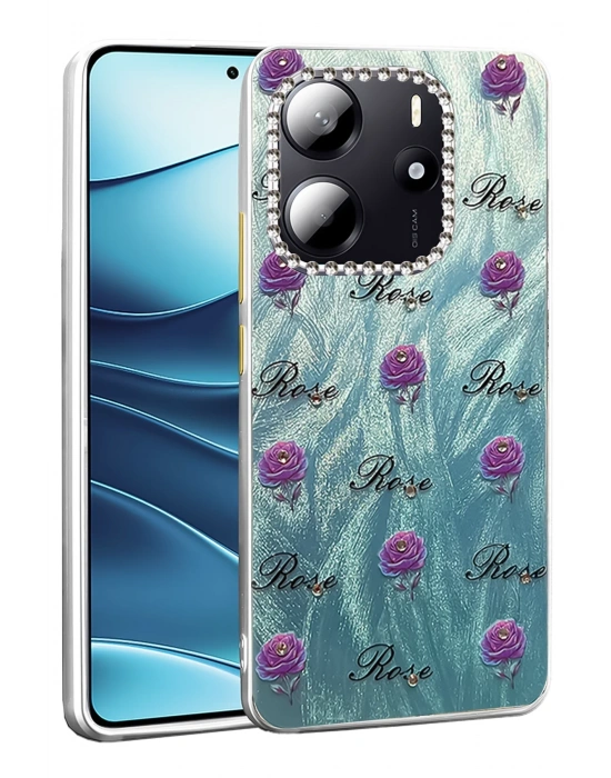 Newface Xiaomi Redmi Note 14 4G Kılıf Blade Aynalı Desenli Kapak - Desen 9