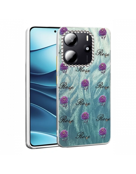 Newface Xiaomi Redmi Note 14 4G Kılıf Blade Aynalı Desenli Kapak - Desen 9