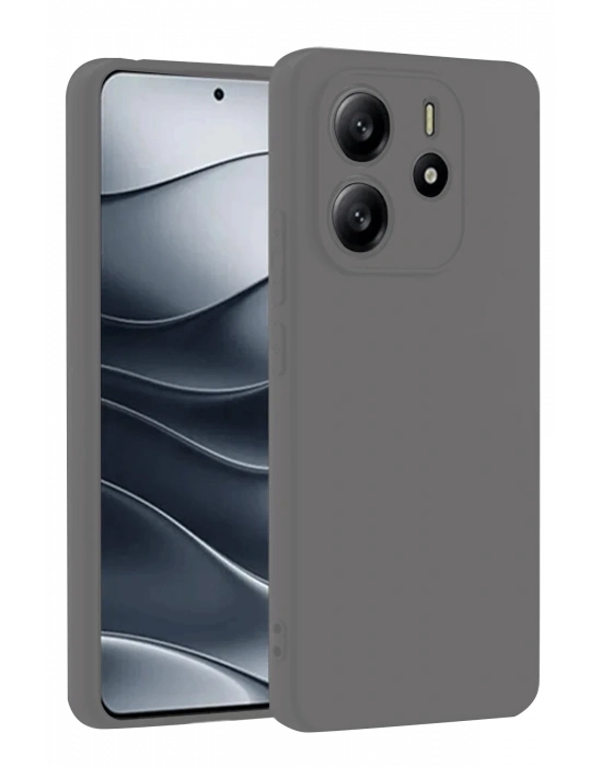 Newface Xiaomi Redmi Note 14 4G Kılıf First Silikon - Gri