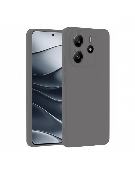 Newface Xiaomi Redmi Note 14 4G Kılıf First Silikon - Gri